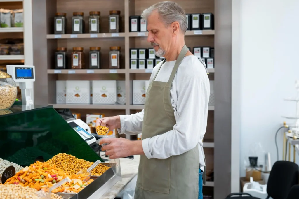 Operatore al banco di prodotti alimentari
