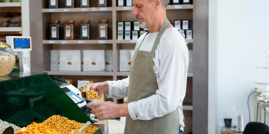Operatore al banco di prodotti alimentari